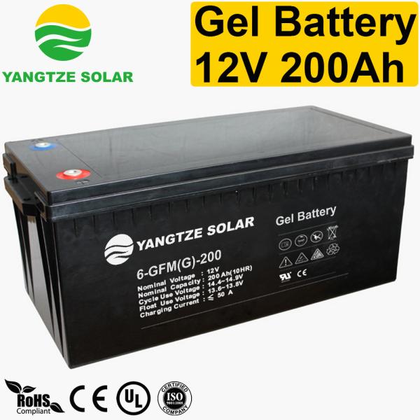 12V 200Ah AGM Gel Battery Deep Cycle 1500 Times ODM