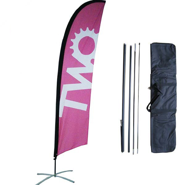 Knitted Polyester CMYK Outdoor Banner Flags For Promotional Business Advertising