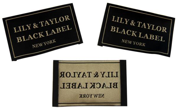 50D Polyester Yarns Clothing Woven Labels custom color size For Clothes / Gifts