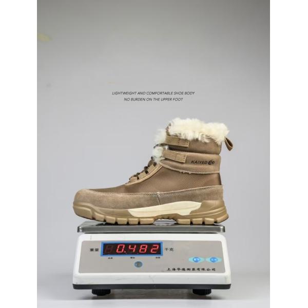 Botas de trabajo de seguridad aisladas de lana de cuero suede de corte medio de 6KV