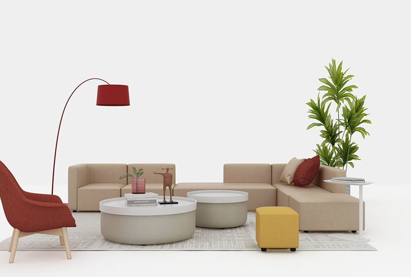 Colourful Modular Sectional Couch 520mm-2200mm Custom Modular Sectional