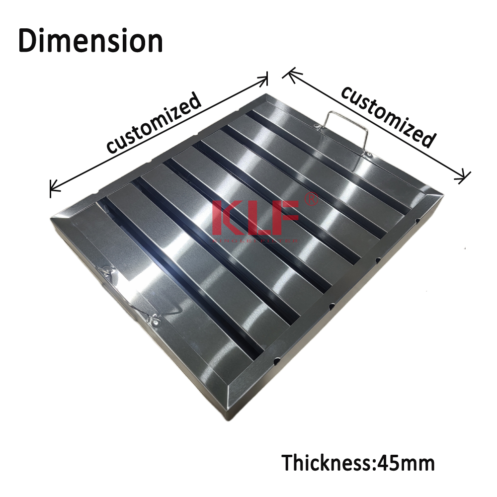 High-quality Commercial Exhaust Stainless Steel Rangehood Baffle Filters