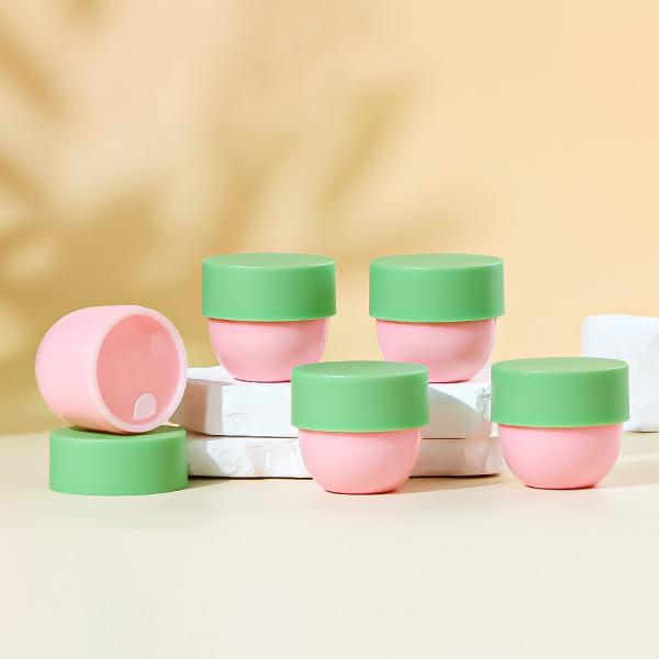New Arrival 5g 10g 30g 50g PP Cream Jar Refillable Plastic Jar Pink White Cosmetics Packaging Plastic Container For Skin Care