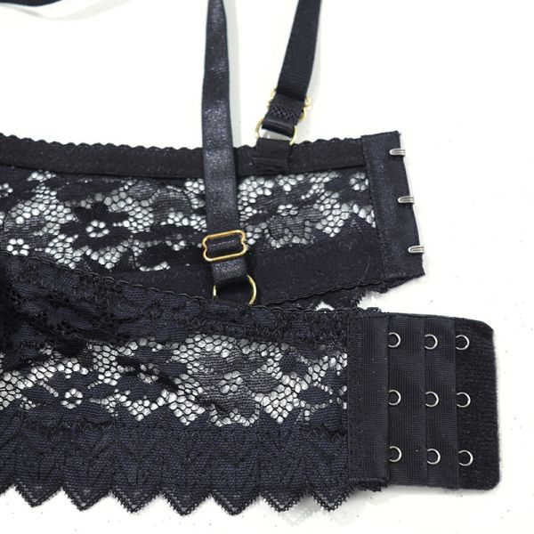 Bra and Underwear Set Rhinestone Lace Ladies Sexy Bra Underwear Set Wholesale Panty Bra High Quality Sexy Set for Women
