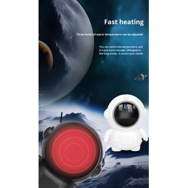USB Rechargeable Hand Warmer with Digital Display and Overheat Protection for Household Use