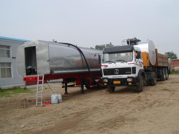 Asphalt Emulsion PMB Transport Tanker With Agitators And Heating Tubes