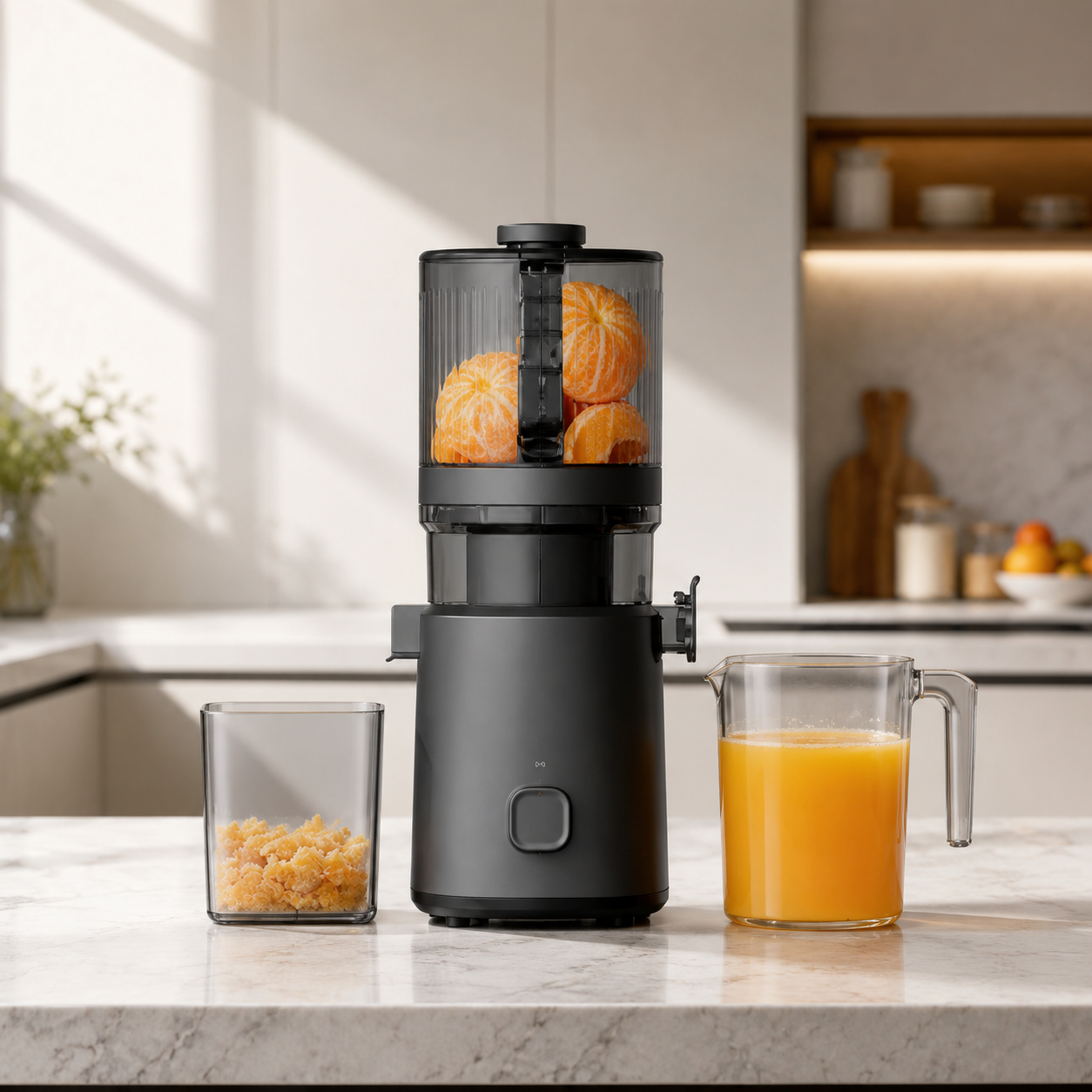Fresh Smart HJ303 Extra-Wide Slow Masticating Juicer – The Ultimate Whole-Fruit Experience with 155mm Chute, 2400ml Hopper, 200W Cold Press & Self-Cleaning