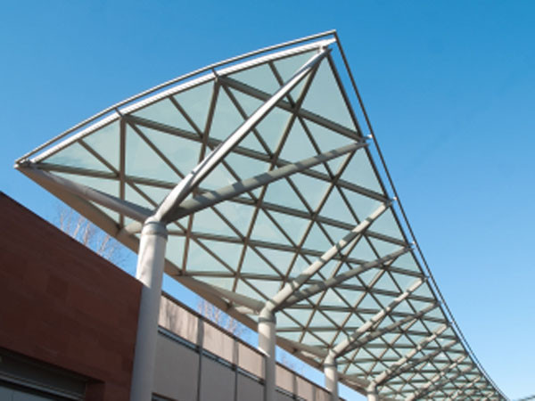 Canopy Frosted Glass Balcony Panels , Coloured Toughened Glass