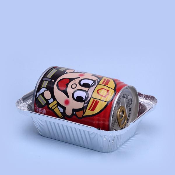 Food-Grade Aluminum Foil Lunch Box 201x142x30mm Microwave Safe