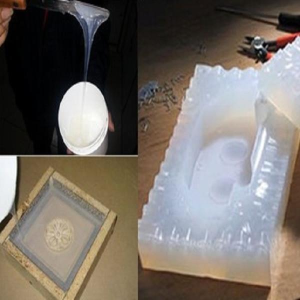 A borracha de silicone transparente da cura da platina para moldes da joia mistura o 10:1 da relação