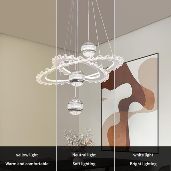 Art Classic Hanging Dining Room Acrylic Chandelier Design Beautiful Bedroom LED Pendant Light