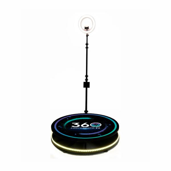 Wireless 360 Video Photo Booth Selfie Platform Portable Automatic Rotating