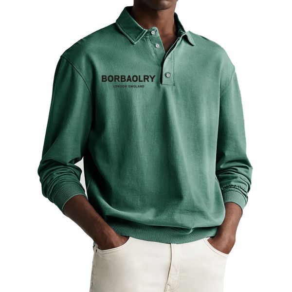 High Quality Cotton Custom Logo Solid Knit Casual Polo Shirt Wholesale Quick Dry Sports Men Long Sleeve Polo Shirts
