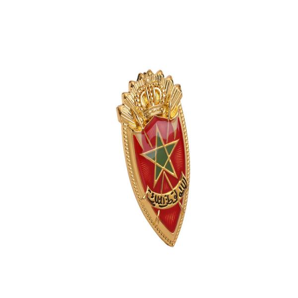 Personalized Sheriff Detective Police Metal Badge Chinese Logo Pentagram Lapel Pin