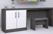 Melamine Laminated Hotel Contract Furniture , Apartment Bedroom Sets