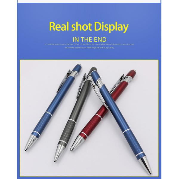 Écran tactile stylo à bille en aluminium en métal 2 en 1 stylo à bille Maggi Multi-Colours Logo