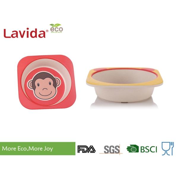 Mother's Choice Eco Bamboo Childrens Dinner Set Cute Animal Monkey Face Design