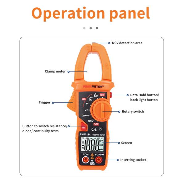 Умный консистент версия AC Digital Clamp Meter Авто отключение питания непрерывность NCV обнаружение