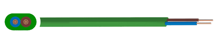 H05RNH2-F Flat Light-Chain Cable with Copper Conductor 300/500V for Industrial Use