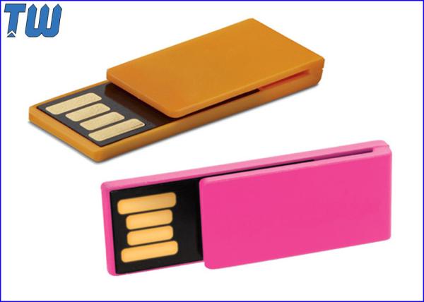Slim Mini Plastic Noble Paper Clip Usb Flash Drives Delicate Design for Gifts