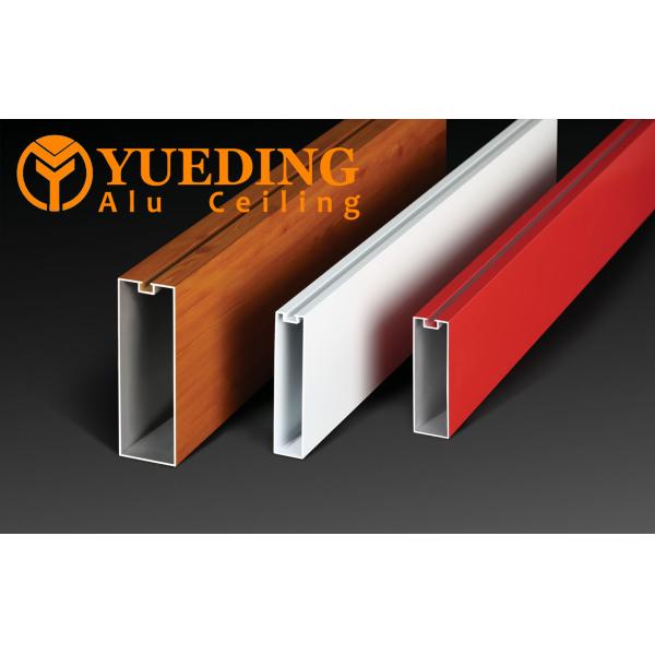 Structural Aluminum Rectangular Tubes Wooden Grain Colors 3-6 Meter