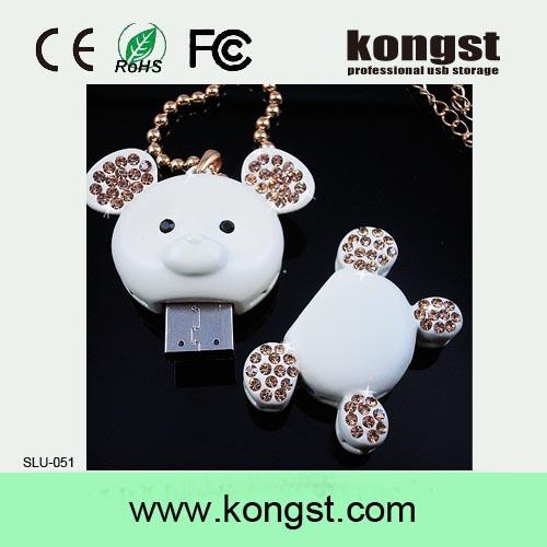 Kongst Creative Novelty jewel usb flash memory/metal crystal usb flash