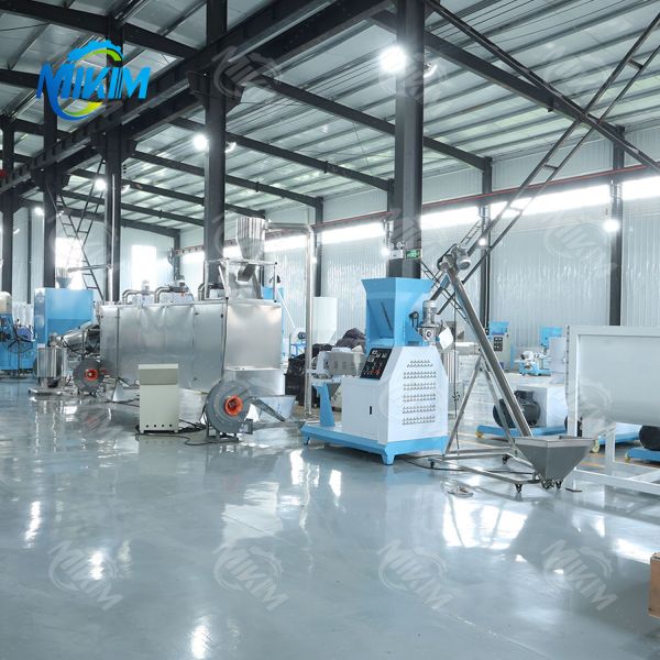 Manufacture of Fish Food Extrusion Production Line Extruded for Fish Feeds Twin Screw Professional Fish Food