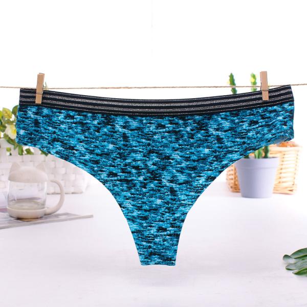 China Factory Ladies Printed Cotton Sexy Thong Panties