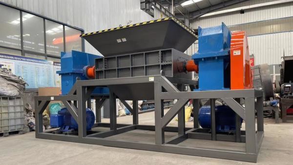 55sicr Blade Material Double Shaft Steel Scrap Wire Cars Tire Metal Shredding Machine