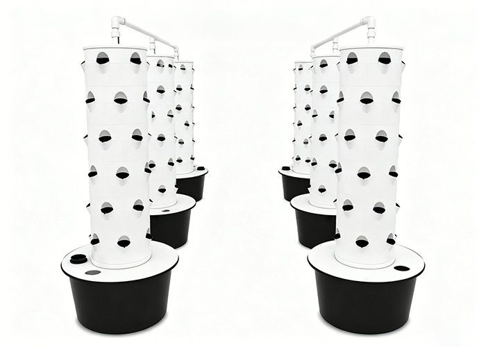 Indoor Hydroponic Tower with LED Grow Lights | Smart Vertical Column Kit
