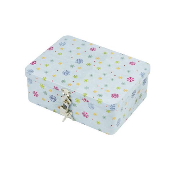 Colorful Square Metal Tin Containers Frozen Food Drum Candy Gift Packing