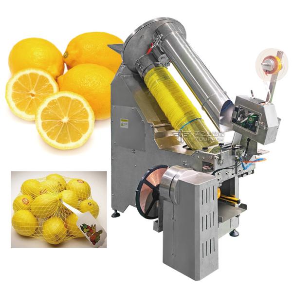 Lemon Garlic Onion Potato Pineapple Mesh Net Bags Packing Machine Net Clipping Machine