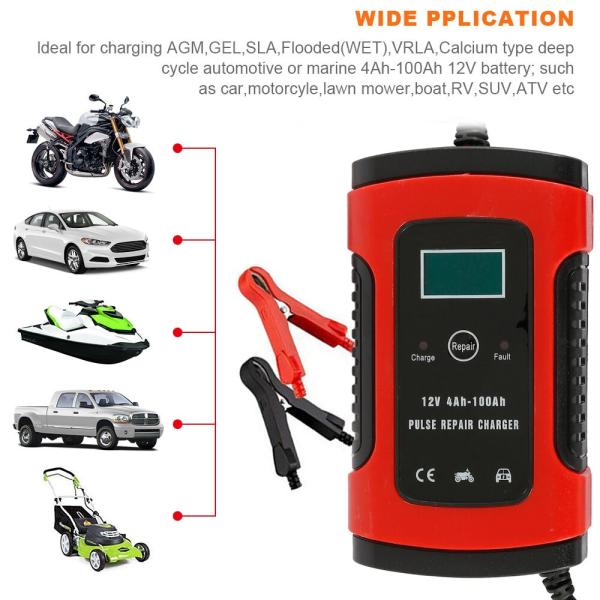 Smart Deep Cycle 12V Automatic Lead Acid Battery Charger Pulse Repair