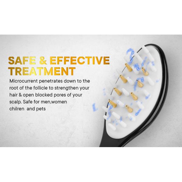 Red LED Hair Growth Therapy Comb 650nm EMS Vibration Hair Brush