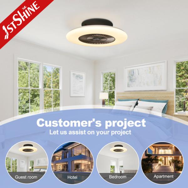 1stshine Safe Star Pattern Soft Light Child Room Time Setting Dimmable LED Ceiling Fan
