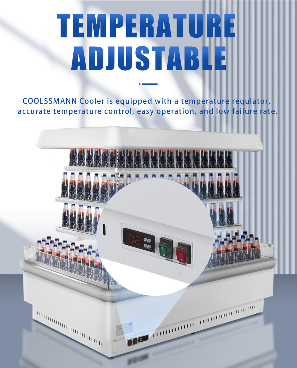 Мини половинным случай напитка Multideck охладителя дисплея еды высоты Refrigerated шкафом