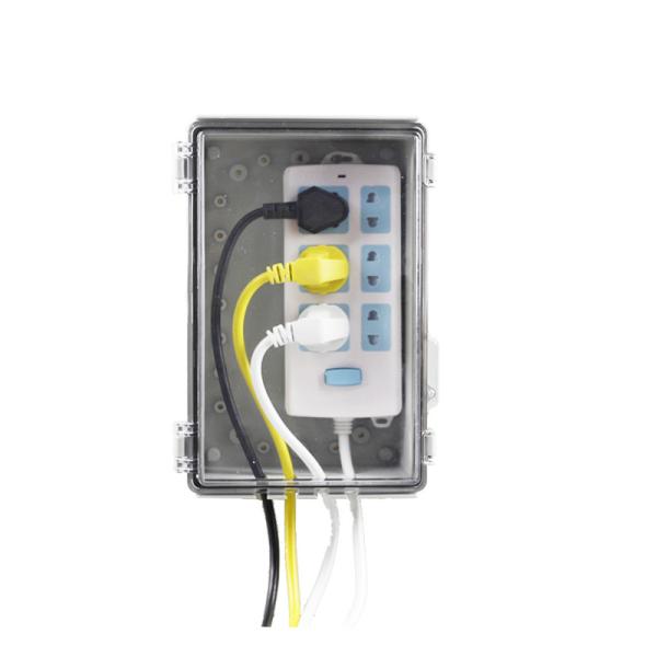 Electrical Cable Distribution Power Socket Box Rainproof Outdoor Plastic Enclosure
