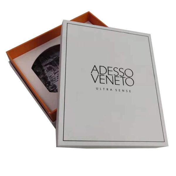 Embossing Printing Rigid Cardboard Boxes Pink Luxury Perfume Box Packaging