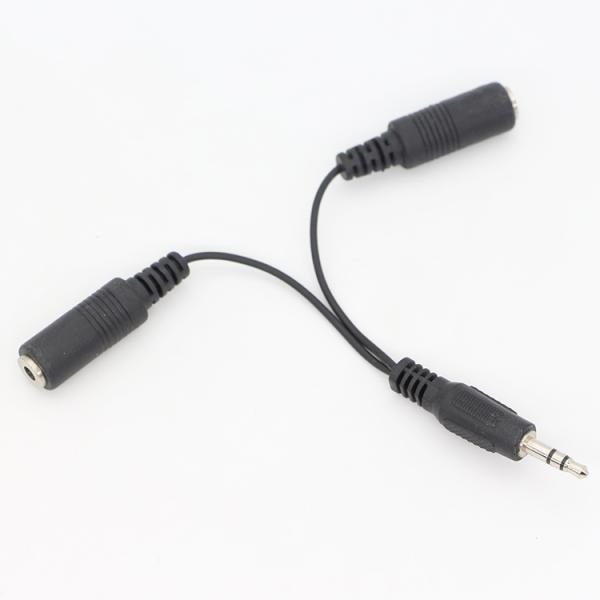 CUSTOM 3.5mm Jack 1 male to 2 Female Y Splitter Headphone Jack Mic PC Audio TRS Splitter Cable