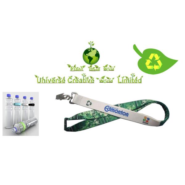 Sublimation Printed Eco Friendly Lanyards With Metal Hook / Plastic Buckle