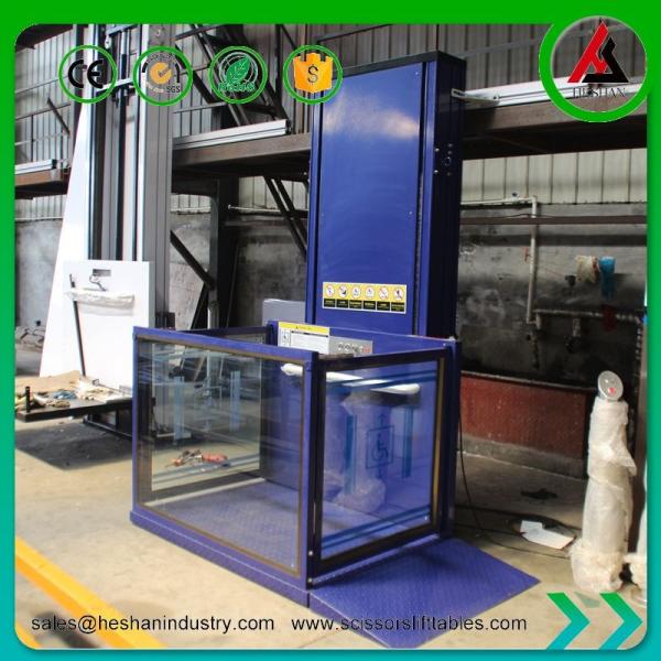 Semi Automatic Outdoor Vertical Wheelchair Lift Platform CE Emark Certified