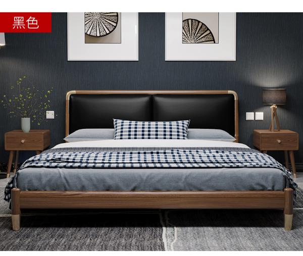 Modern Ash Wood Platform Bed Furniture Fashion Design For Hotels / Apartments