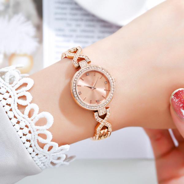 OEM Genuine Diamond Quartz Watch , 200mm Stainless Steel Diamond Watch