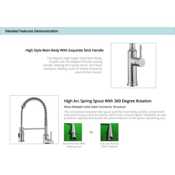 Шланг DC4.5V-6.5V однорычажного кран кухонной раковины держателя палубы Выдвижной