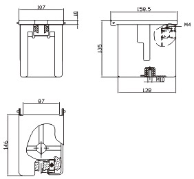 el aceite plástico del elevador de los recambios del elevador 0.1kg/Pc puede las SN-OC-series