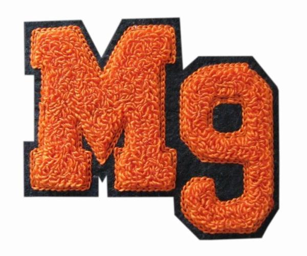 Adhesive Back Chenille Embroidery Patches Non Woven Small Chenille Letters