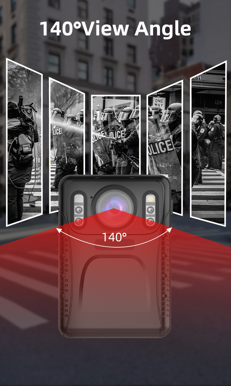 Mini Portable 2k 40MP UHD Body Worn Camera 1.54'' Screen IP65 Waterproof IR Night Vision Wifi Body Camera for Security Guard