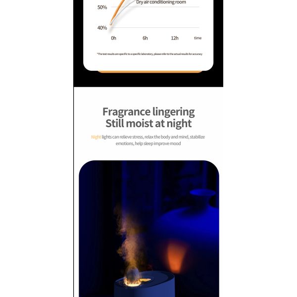 7 Color Luminous Flame Aroma Humidifier Rocket Shaped Essential Oil Fragrance Diffuser