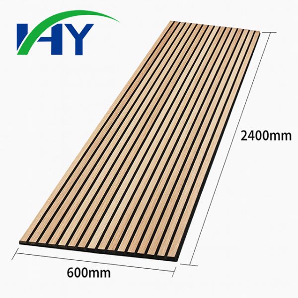 Flame Retardant Lacewood Wood Slat Acoustic Panel For Office Meeting Room Renovation