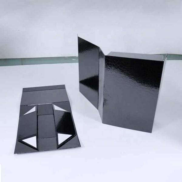 Оптовая продажа Подарки косметика Одежда Упаковка Черная Специальность Крокодильная кожа Магнитная складная коробка